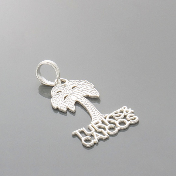 CLOSEOUT! 925 Sterling Silver Travel Turks & Caicos Under Palm Tree Travel Charm - Picture 4 of 6